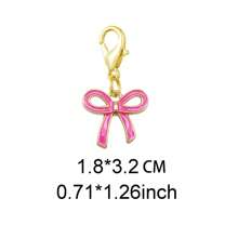 2-10PCS Clip On Charms Heart Rhinestone Bow Rose Pearl Pendant For Jewelry Necklace Bracelet Making DIY Shoe Lace Decoration