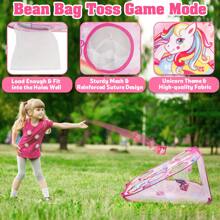 Bean Bag Toss Game Kids Outdoor Toys,Double-Sided Foldable Cornhole Board Backyard Beach Yard Outdoor Toys For Toddler, Outside Lawn Party Activities Toy Gift For Boys Girls Age 3 4 5 6 7 8