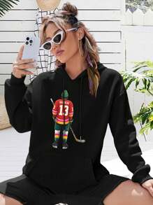 Johnny Gaudreau Columbus Blue Jackets Hockey Big Size Women Hoodie Sweatwomen Hoodies For Ladies Hockey Lover Player Must-Have - Black - View 1