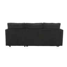 Multi-Functional Sofa Bed With Storage And Pull-Out Bed, Chaise Longue Interchangeable Sofa Bed, Sectional Sofa With Storage Seats, Modular L-Shaped Sofa, Modular Corner Sofa For Living Rooms - Negro - Ver 8