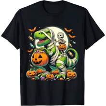 Halloween Funny T Rex Dinosaur Mummy Womens Trick Treat T-Shirt