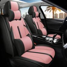 Tapizado de asiento de coche de piel de Napa de lujo, resistente al agua, juego completo de funda universal para asientos delanteros y traseros, cojines protectores aptos para la mayoría de sedanes, camionetas, hatches, SUV y crossover