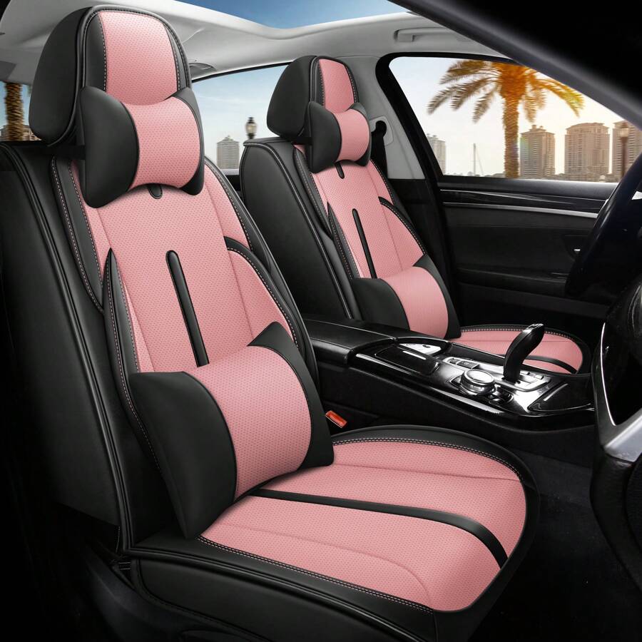 Tapizado de asiento de coche de piel de Napa de lujo, resistente al agua, juego completo de funda universal para asientos delanteros y traseros, cojines protectores aptos para la mayoría de sedanes, camionetas, hatches, SUV y crossover