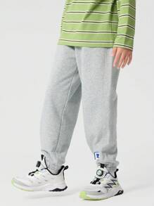 Balabala Pantalones de chándal sueltos para niños y niñas, ropa de moda para padres e hijos de primavera / otoño - tono gris - Ver 2