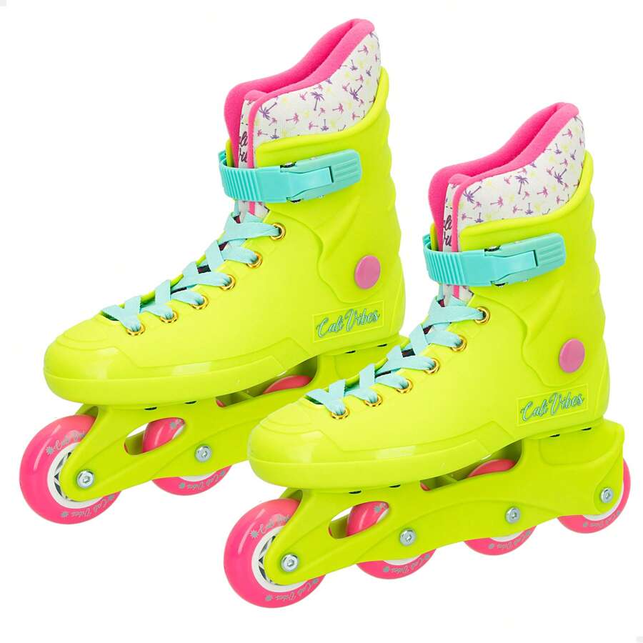 Color Baby Neon Yellow Inline Skates Size 36-37 - Multicolor - View 1