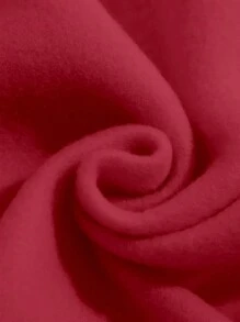 Hombres Capucha con estampado de slogan y dibujos animados con cordón con forro térmico - Rojo - Ver 6