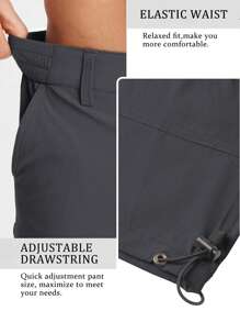 FASBUCO Men's Capri Pants 7 Pockets 3/4 Quick Dry Water Resistant Workout Hiking Summer Long Cargo Shorts Below Knee