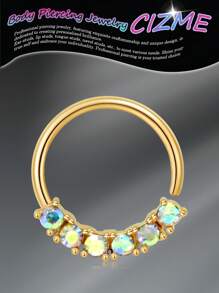 CIZME Gold Stainless Steel Hoop Nose Ring Cartilage Ring Set Gold Color Set For Men And Women, Stainless Steel Nose Ring Hoop Nose Piercing Jewelry For Women And Men Gold Hoop Nose Ring, Stainless Steel Helix Tragus Lip Septum Ring Cartilage Earring Hoop Piercing Jewelry