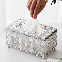 网红北欧风客厅轻奢水晶纸巾盒家居创意简约餐巾纸收纳家居浴室装饰卫生间收纳秋季装饰返校