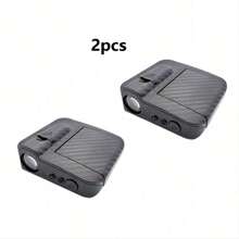 Easypie Selection 2pcs LED Door Welcome Lights, Automatic Induction Interior Pedal Courtesy Lights, Carbon Fiber Design, Suitable For Most Vehicles - 迎賓燈 - 查看 4