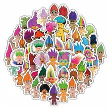 60Pcs Troll Doll Stickers Cute Vintage Doodle Vinyl Waterproof Stickers, Suitable For Water Bottles, Laptops, Phones, Skateboards, Guitars, Luggage, Scrapbooks, Helmets, Decorations For Children, Teenagers, Adults' Party And Diy, Scrapbooking, Gifting, Christmas Decoration,Kids Luggage,Gravity Falls,Christmas Vinyl Stickers - Multicolor - View 9
