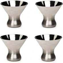 Endurance 18/8 Stainless Steel 8 Ounce Stemless Martini Glass, Set Of 4 - Multicolor - View 4