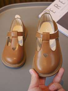 Girls Soft Sole Leather Shoes, Children Round Toe Princess Shoes, Suitable For Spring & Autumn - Brown - View 6