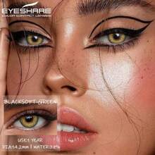 EYESHARE 绿色彩色隐形眼镜 自然外观 绿色眼镜片 灰色隐形眼镜 灰色镜片 绿色眼镜片 万圣节服装 角色扮演 - 綠色 - 查看 2