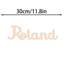 1Pc Custom Name Tag, Wooden Name Tag, Multiple Font Style Options, Custom Laser Cutting, Multipurpose Wall Mounting Decoration, Perfect For Bedroom And Living Room, Personalized Elegant Laser Cut Shiny Label Gifts Birthday Graduation - Multicolor - View 12