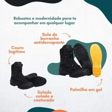 Men's Military Tactical Safety Boot With Comfortable Gel Insole New Release - 黑色 - 查看 7