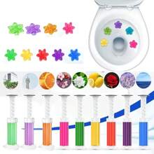 12Pcs Toilet Gel 14 Flower Count Toilet Bowl Gel Stamp Toilet Cleaner Gel Stamp Kit Air Freshener Flower Fragrance,Floral Fragrance Toilet Deodorizing Gel, Toilet Cleaner, Odor Eliminating Gel, Bathroom Air Freshener, Suitable For Toilet, Bathroom, Cleaning Supplies