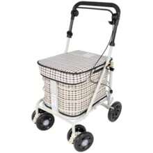 Luxury NEW Prestige 3 In 1 Shopping Trolley (WITH SEAT!) - (Light Tartan) - Light Tartan - View 2