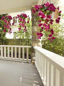 2 piezas de flores y plantas colgantes artificiales falsas para decoración primaveral exterior, para la puerta principal, porche, patio y jardín