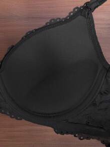 2 Stück Damen Push-Up-BH sexy Spitze Unterbügel-BHs, komfortabler atmungsaktiver Lift-up-BH geeignet für Hochzeitskleid Bustier Lingerie