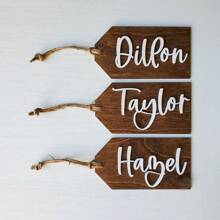 1pc/3pcs/10pcs Personalized Wooden Name Labels, Custom Basket Labels, Wedding Name Labels, Holiday Wooden Gift Labels, Gift Decorations, Valentine's Day, Mother's Day, Birthday Gifts, Memorial Gifts, Giving Good Friends, Graduation Gifts