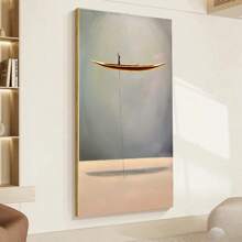 1PC Nordic Style Boatman Support Canvas Painting, Modern Art Print Posters For Office And Home Decoration, Simple And Stylish Wall Arts, No Frame Gifts Birthday Graduation