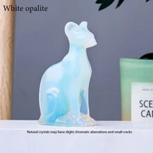 1 pièce Statue de chat sans poils en cristal naturel, dans de nombreuses couleurs. Ornement artisanal mignon d'animal, sculpture énergétique. Cadeau de guérison pour les amateurs de chats