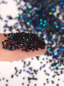 Micro 1.2mm Iridescent Shine Glass Dust Nail Jewels - 10000Pcs Pixie Nail Crystals Rhinestones - Mini Nail Beads Charms Accessories For Nail Art (Clear AB) - Nhiều màu - Xem 4