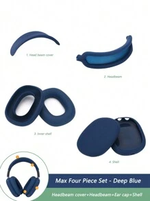 1 套 4 件装硅胶保护套，适用于 Apple AirPods Max 耳机，防刮保护套 - 彩色 - 查看 5