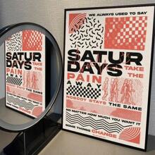 1 件复古报纸粉色流行语录海报艺术咖啡馆酒吧房间墙壁装饰无框架