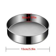 1pc Stainless Steel Ultra Fine 40 Mesh Filter Kitchen Flour Screen Baking Tool - Silver - View 10