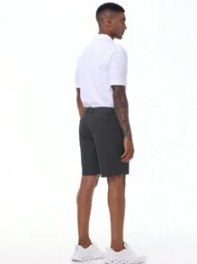 Summer Men's Golf Shorts Casual Stretch Lightweight Work Dress Shorts With Pockets - 深灰色 - 查看 3