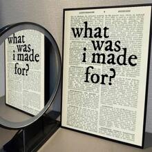 1 件复古报纸粉色流行语录海报艺术咖啡馆酒吧房间墙壁装饰无框架