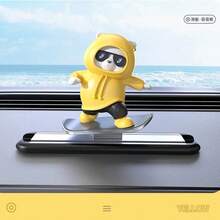 Nuevas decoraciones para salpicadero de coche, monopatín, oso, placa de número de estacionamiento magnética, accesorios interiores creativos de dibujos animados para coche DXCA - Número NO azul - Ver 17