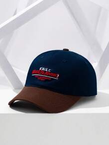 1 buc șapcă de baseball cu broderie cu litere colorate de epocă, șapcă cu coroană moale, reglabilă, snapback, versatilă pentru primăvară/vară