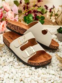 Sandalias planas tipo chanclas de suela de mujer Ottoma Royal Fashion - Gris - Ver 4