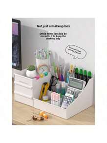 Large Capacity & Multi-Layer Drawer Vanity Case Dormitory Finishing Plastic Shelf Cosmetics Skin Care Dresser Desktop Storage Box