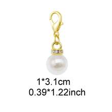 2-10PCS Clip On Charms Heart Rhinestone Bow Rose Pearl Pendant For Jewelry Necklace Bracelet Making DIY Shoe Lace Decoration