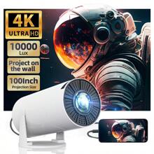 HUASHIJIE 2025 New Ultra-Clear Projector Home Bedroom Ultra-High-Definition Projection Wall High-Definition Small Home Theater Computer Smart Phone High-Definition Connection Fitness Office Outdoor Camping Room Online Class Living Room Dormitory Student Mini 4K Projector