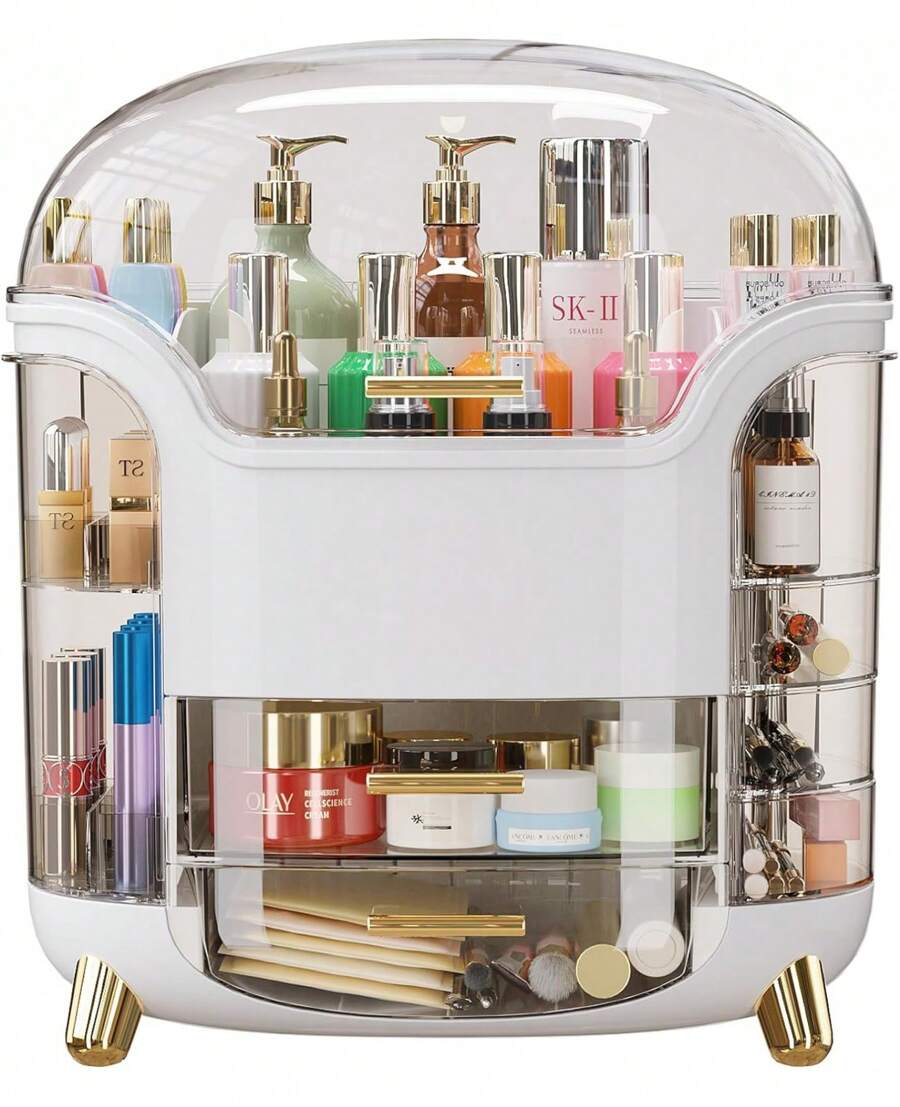 Large Capacity Makeup Organizer Makeup Organizer Countertop Vanity Organizer For Waterproof &Dustproof Skincare Organizers For Bedroom Bathroom Multi-Style Makeup Organizer For Vanity - 1 - 查看 1