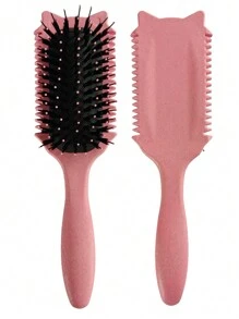Cepillo definidor de rizo 2025 - Cepillo sin tirones para estilizar y desenredar los rizos de hombres y mujeres - Antiencrespamiento, uso en seco y húmedo, cepillo de pelo, peine, herramientas para el cabello, productos y accesorios para la peluquería, salón de belleza, artículos de viaje esenciales