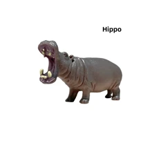 Realistic Animal Model Figurines, Lion, Tiger, Rhino, Hippopotamus, Giraffe Ornamental Collectibles