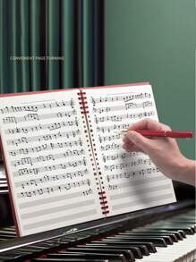1 pieza Cuaderno de práctica desmontable con pentagrama musical y nota musical personalizada de tamaño B5 negro, adecuado para que los amantes de la música organicen las partituras, con nombre personalizado