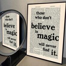 1 件复古报纸粉色流行语录海报艺术咖啡馆酒吧房间墙壁装饰无框架