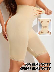 TAKUSUN 女士高腰收腹裤 - 杏色 - 查看 3