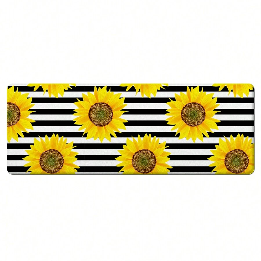 Set Of 2 Sunflower Kitchen Mats, Anti Fatigue Non Slip Waterproof Floor Mats, Cushioned Mats For Kitchen Sink And Laundry Room, 17.3 * 47 Inches - Sunflower - View 1