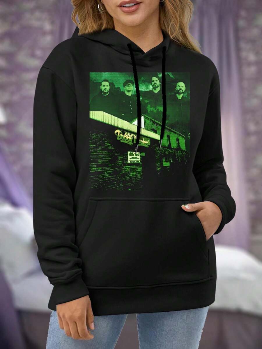 Ghost Adventures Bobby Mackey's Big Size Women Hoodie Ladies Sweatwomen Hoodies Zak Bagans Aaron Goodwin Nick Groff (Spooky Fantasy TV Ghosts) - Black - View 1