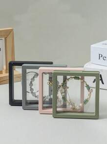 1/5PCS Floating Display Box, 3d Floating Frame Display Stand, Transparent Pe Anti-Oxidation Jewelry Storage Box, Multi-Functional Portable Jewelry Storage Box For Pendants, Necklaces, Bracelets, Rings, Coins, Earrings, Pins, Storage Box, For Challenge Coins, Medals, Specimens, Chips Gifts Women Girls
