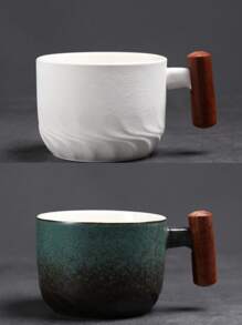 Ceramic Wooden Handle Italian Coffee Cup, Sandalwood Handle Tea Cup With Tea Strainer And Lid, Ceramic Tea Cup Japanese Style Wooden Handle Porcelain Small Coffee Cup Gradient Glaze Tea Cup Ceramic Kung Fu Small Tea Cup, Gift Box Set For Afternoon Tea, Italian Espresso Cup Japanese Style Simple Mini Coffee Cup