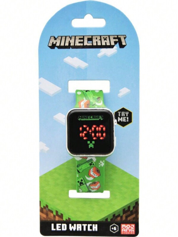 Kids Licensing RELÓGIO LED MINECRAFT ✅ Entrega 24/72h